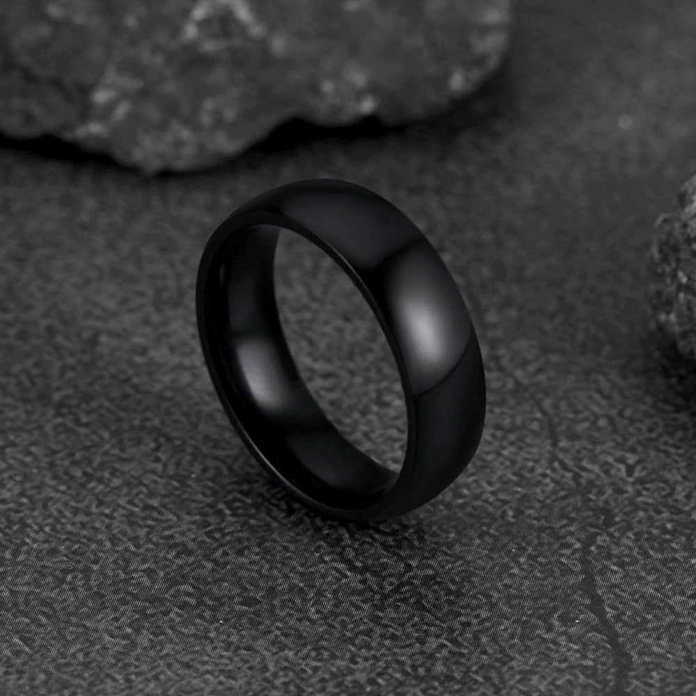 6mm Minimalist Plain Band Ring for Men Women