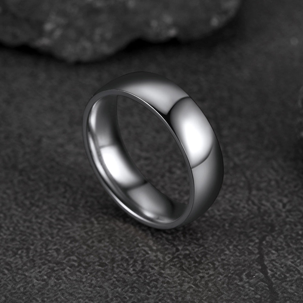 6mm Minimalist Plain Band Ring for Men Women