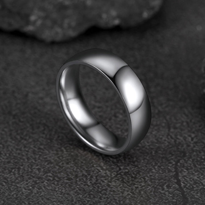 6mm Minimalist Plain Band Ring for Men Women