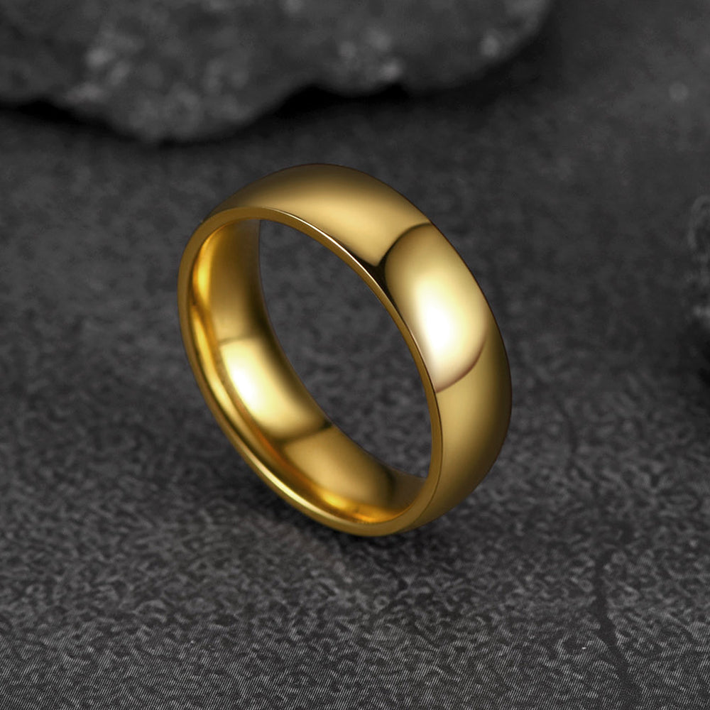 6mm Minimalist Plain Band Ring for Men Women