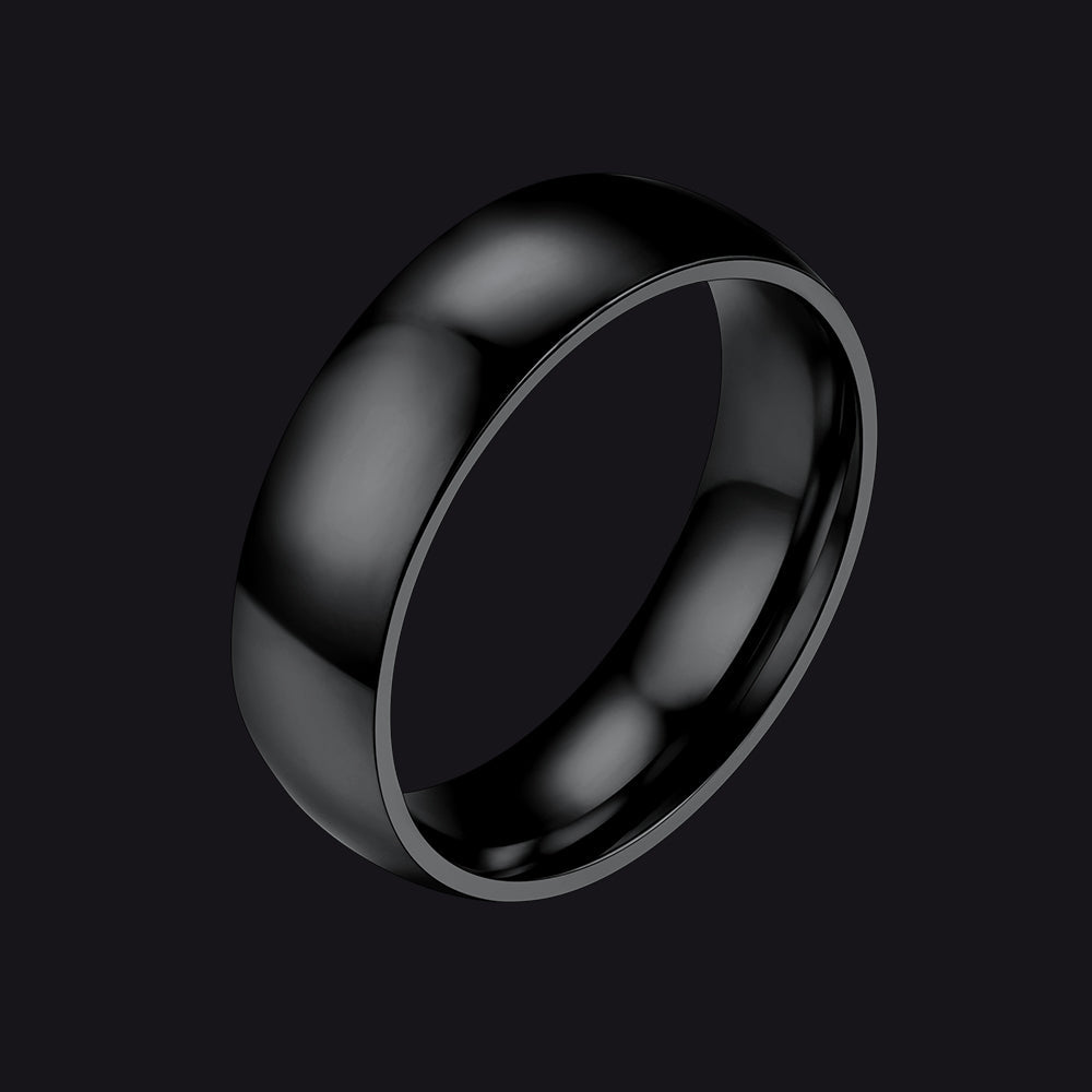 6mm Minimalist Plain Band Ring for Men Women