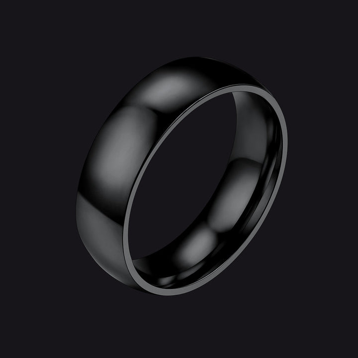 6mm Minimalist Plain Band Ring for Men Women
