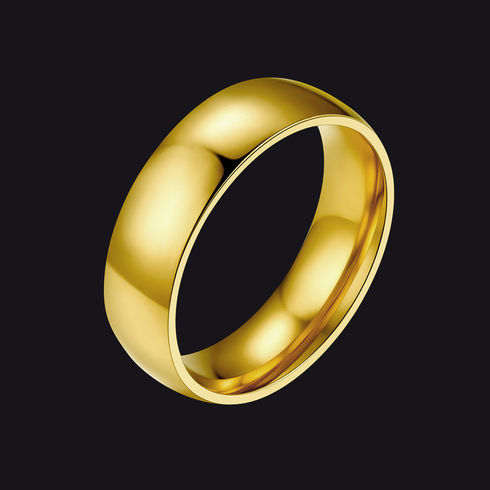 6mm Minimalist Plain Band Ring for Men Women