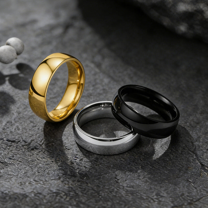 6mm Minimalist Plain Band Ring for Men Women