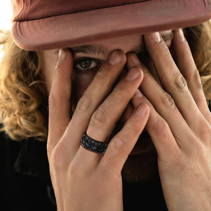 Skull Evil Teeth Stainless Steel Ring For Men
