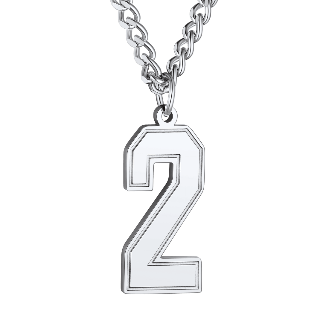 Personalized Sports Jersey Number Chain Necklace for Men Sport Fans