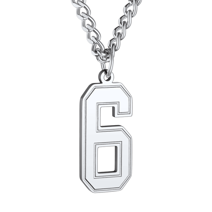Personalized Sports Jersey Number Chain Necklace for Men Sport Fans