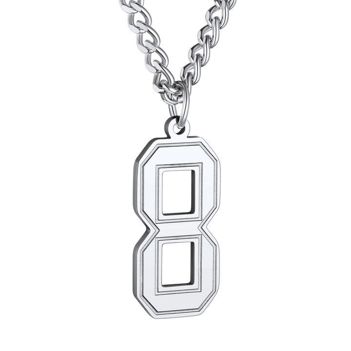 Personalized Sports Jersey Number Chain Necklace for Men Sport Fans