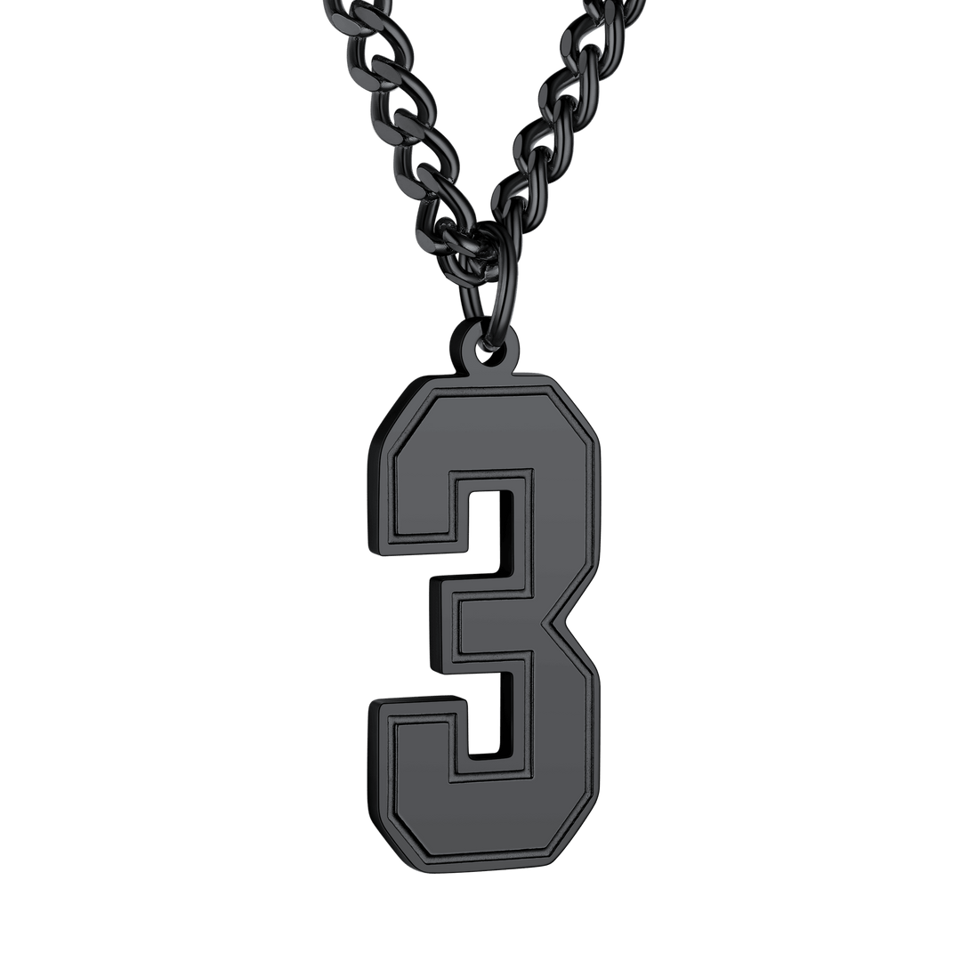 Personalized Sports Jersey Number Chain Necklace for Men Sport Fans
