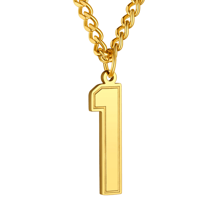 Personalized Sports Jersey Number Chain Necklace for Men Sport Fans