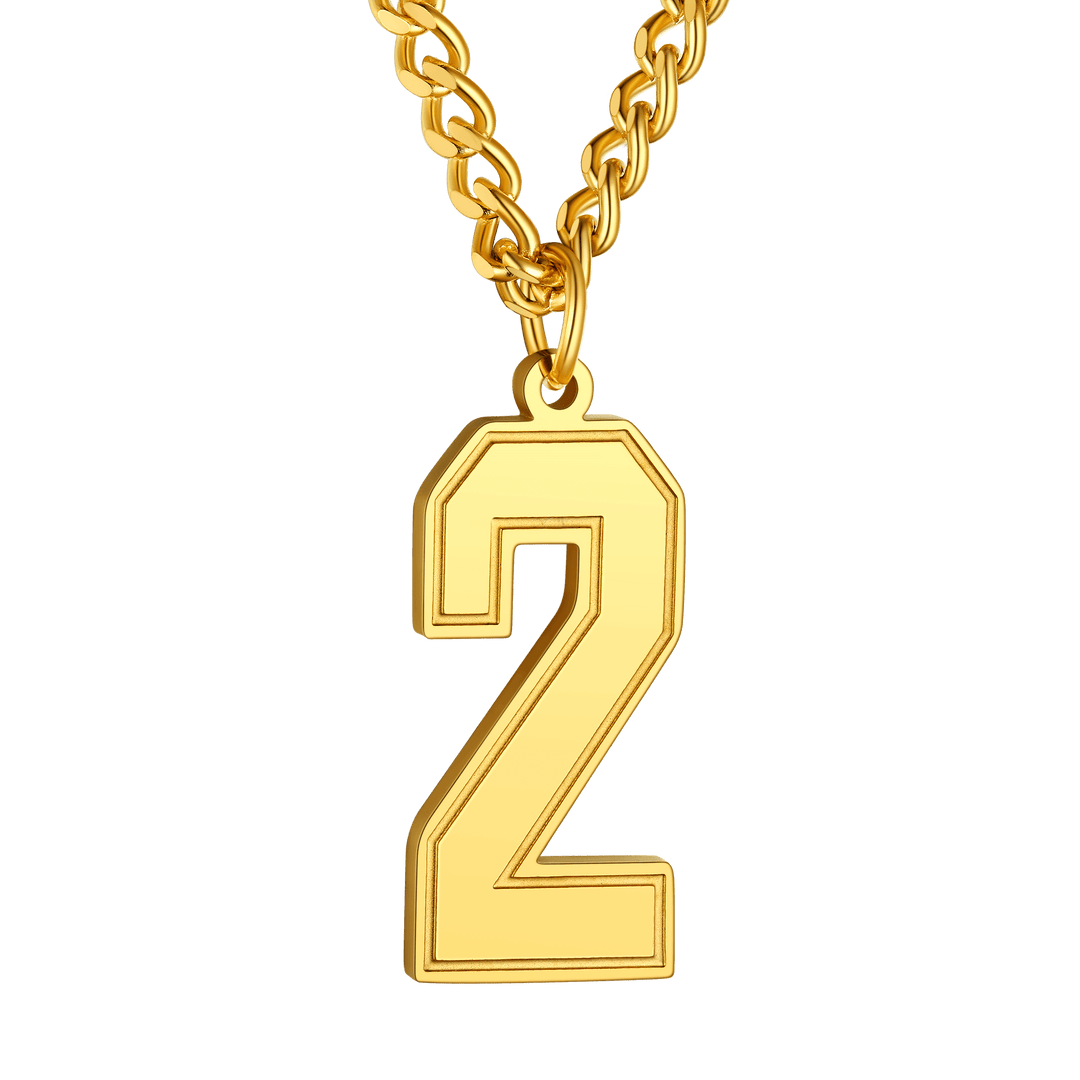 Personalized Sports Jersey Number Chain Necklace for Men Sport Fans