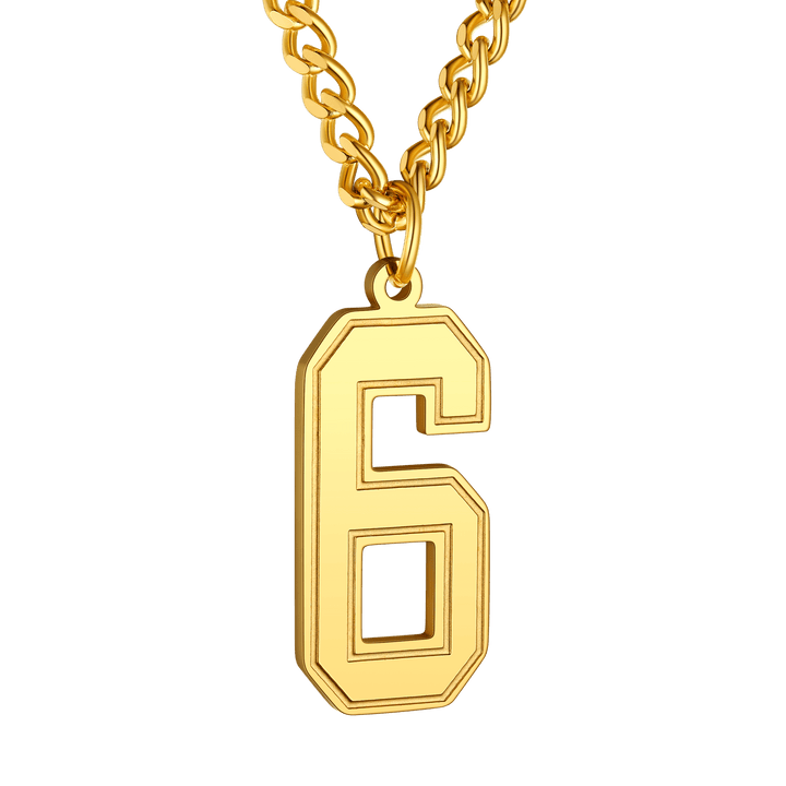 Personalized Sports Jersey Number Chain Necklace for Men Sport Fans