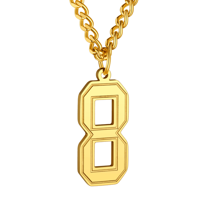 Personalized Sports Jersey Number Chain Necklace for Men Sport Fans