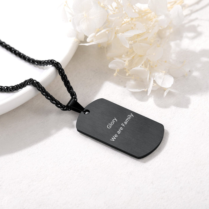 Personalized Photo Dog Tag Pendant Picture Necklace for Men