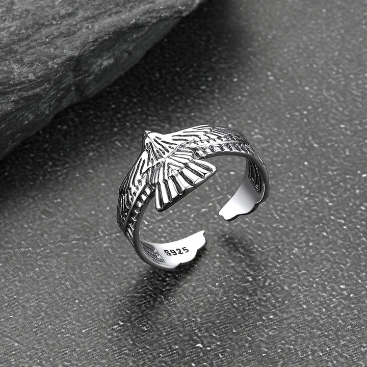 Punk Vintage Hawk Open Adjustable Ring for Men