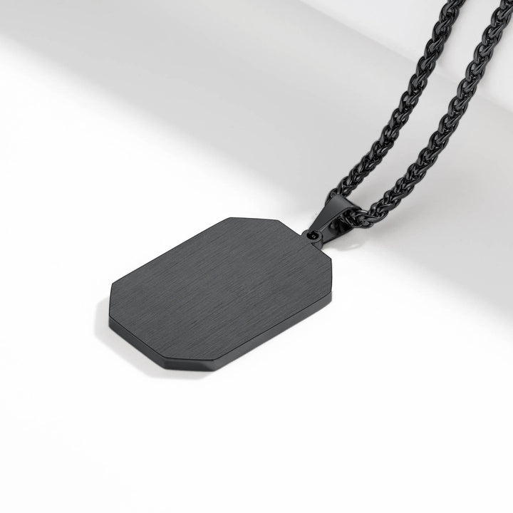 Customized Engraved Picture Dog Tag Necklace Memorial Gift for Men Women