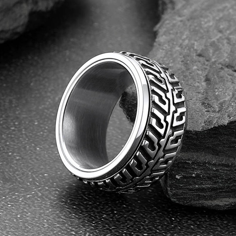Chunky Tyre Anti Fidget Anxiety Ring for Men