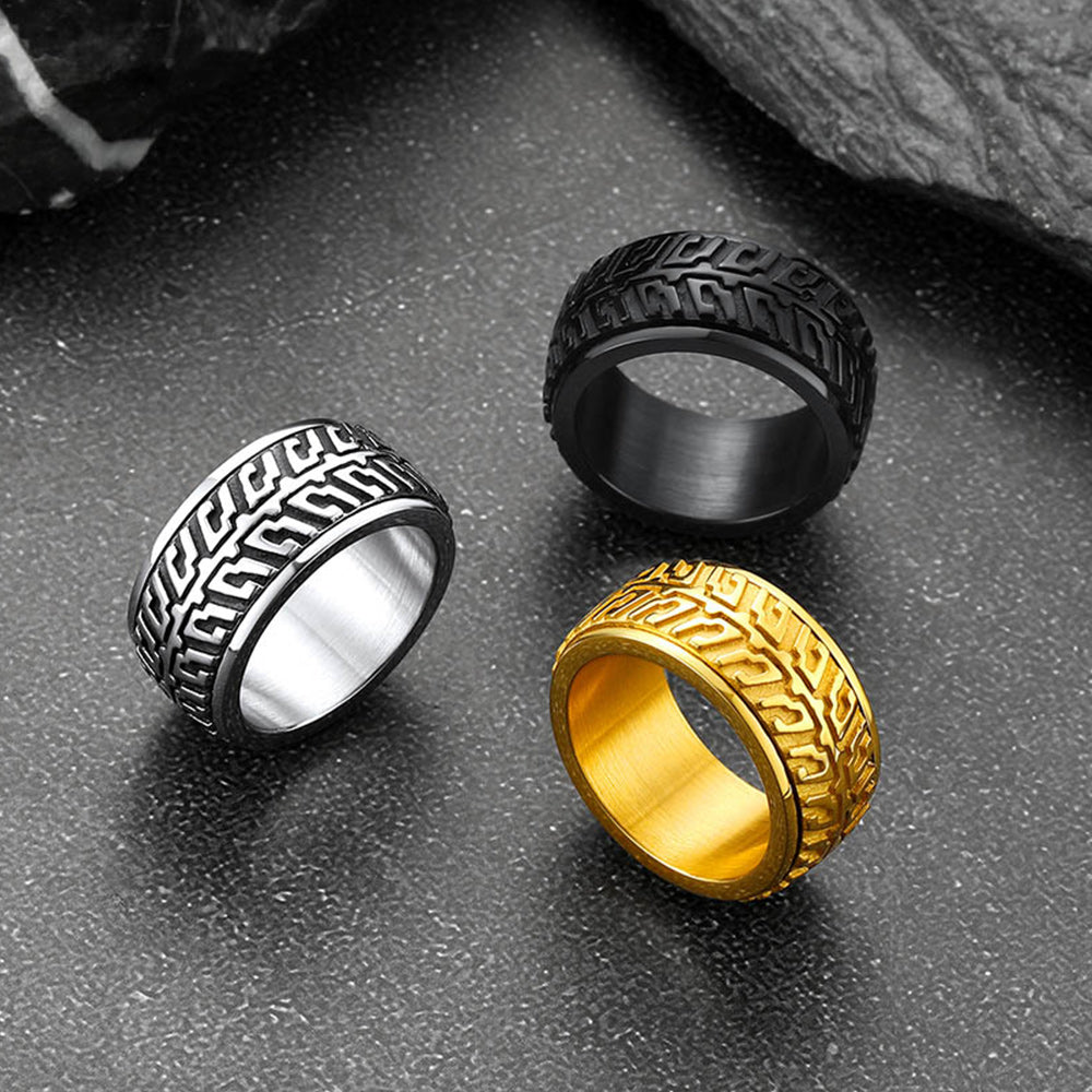 Chunky Tyre Anti Fidget Anxiety Ring for Men