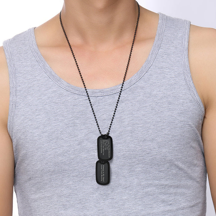Custom Military Army Double-side Dog Tag Necklace for Men