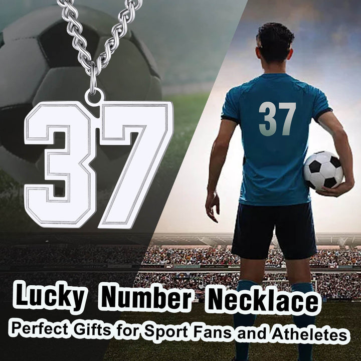 Personalized Sports Jersey Number Chain Necklace for Men Sport Fans