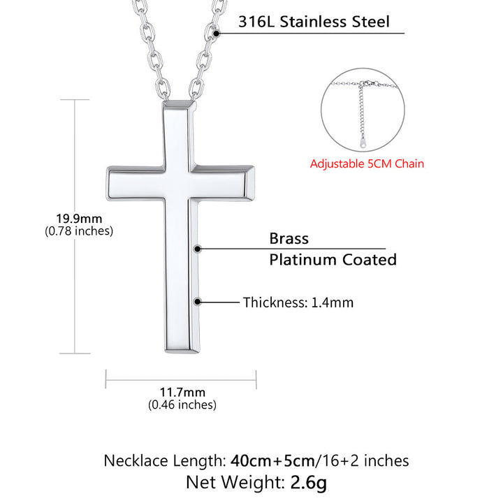Dainty Cross Pendant Necklace for Women Mom, Christian Faith Pendant Necklace Gift