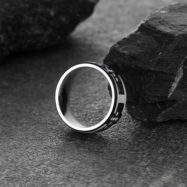 Cross Rings 5A+ Cubic Zirconia Stainless Steel Band Ring