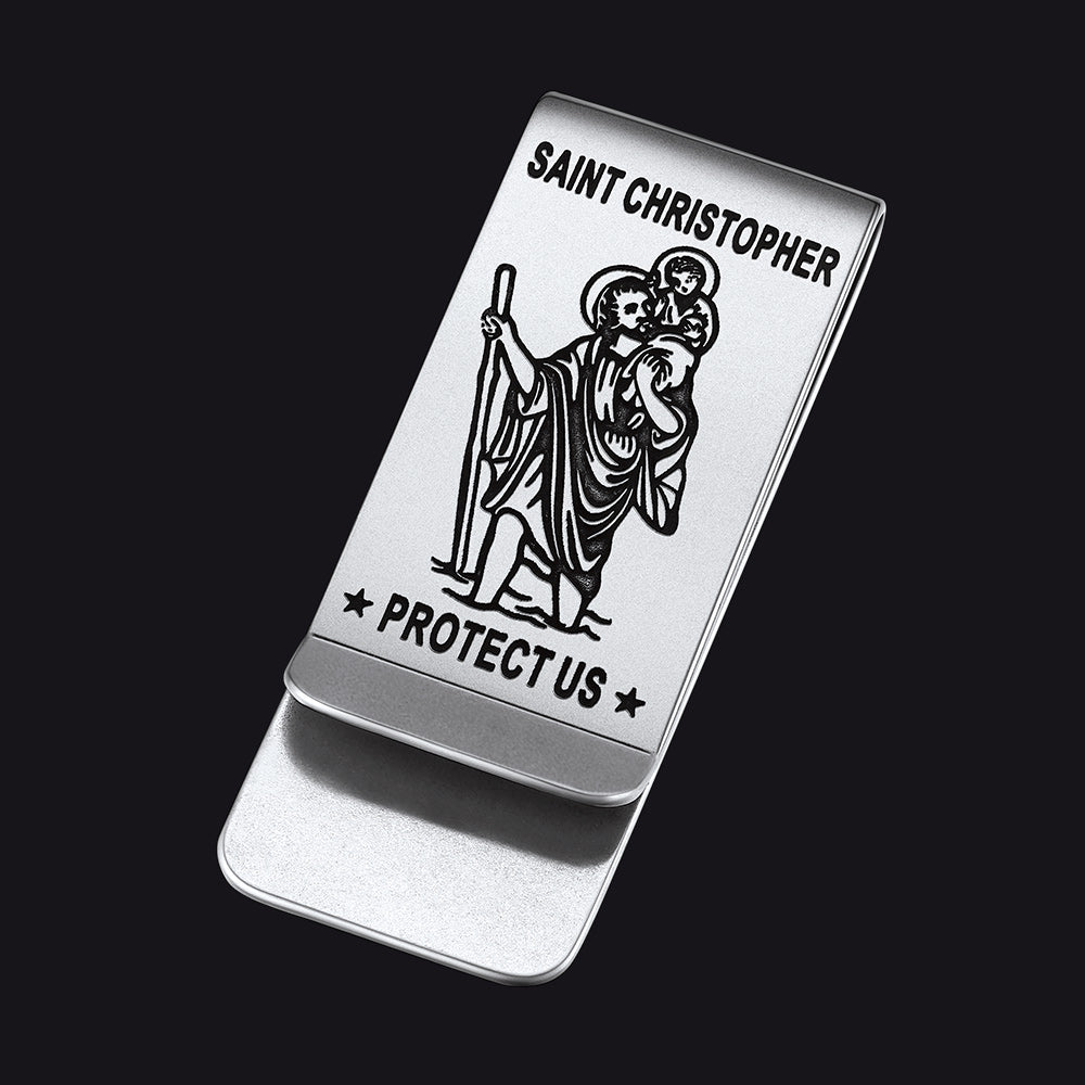 Christian Saint Christopher Money Clip for Men