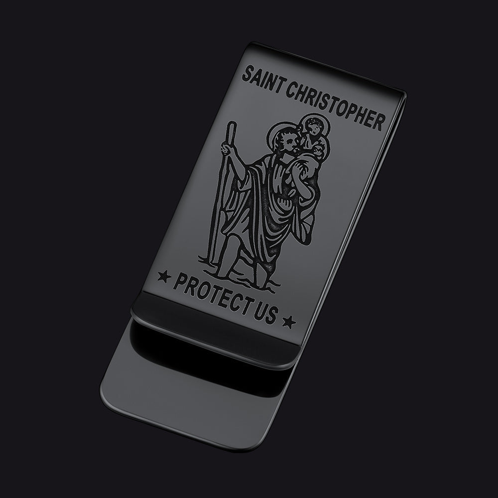 Christian Saint Christopher Money Clip for Men