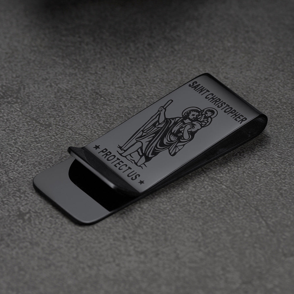 Christian Saint Christopher Money Clip for Men