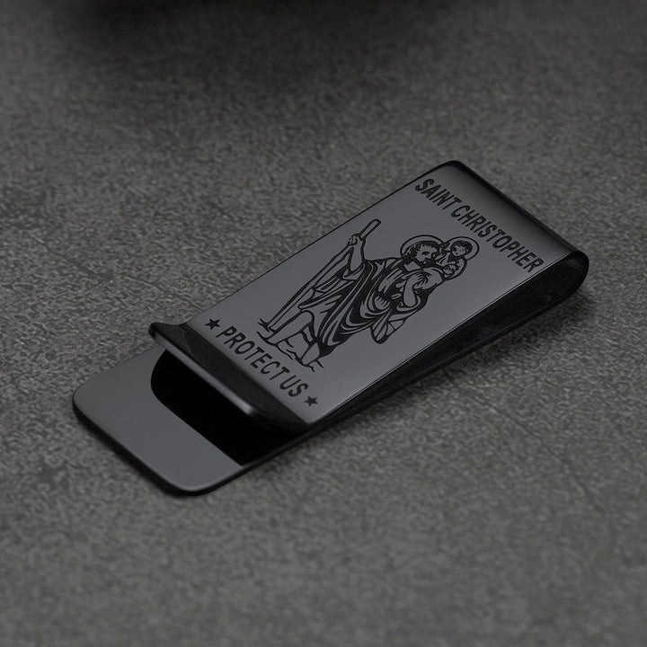 Christian Saint Christopher Money Clip for Men