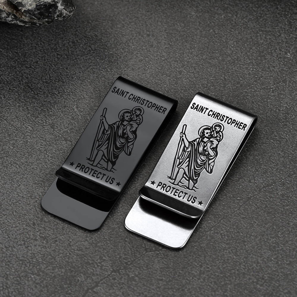 Christian Saint Christopher Money Clip for Men
