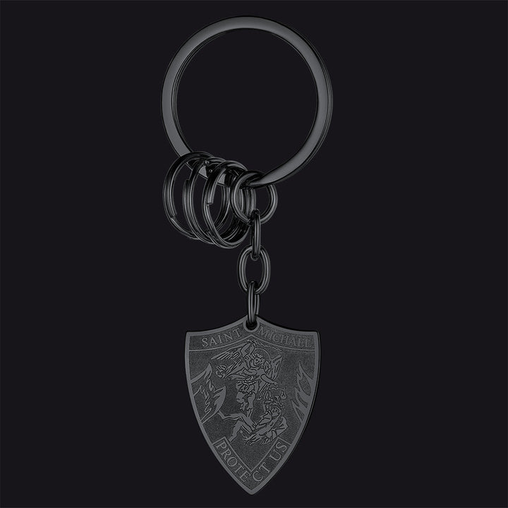 Archangel Saint Michael Keychain for Men Women