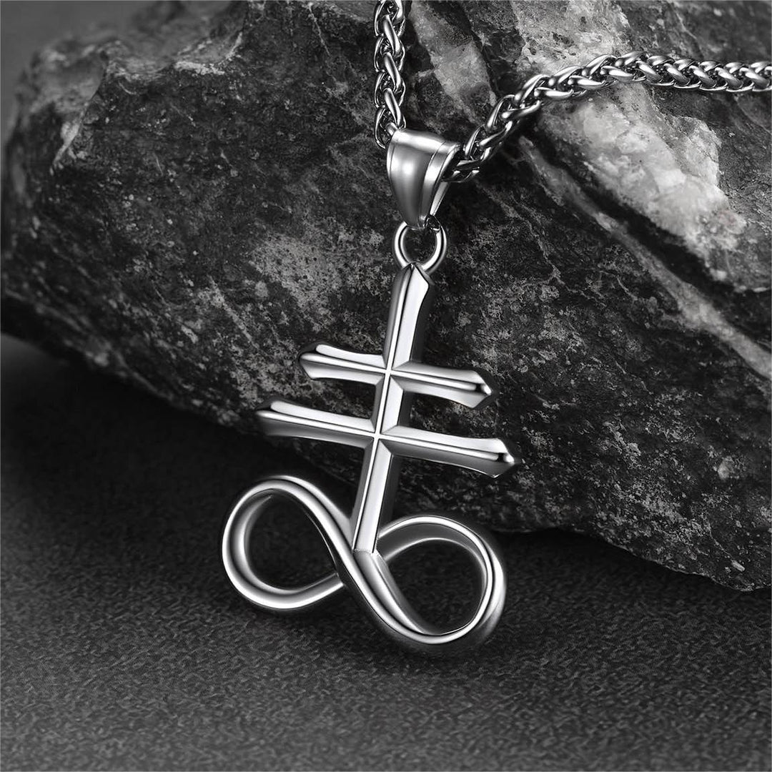 Church of Satan Leviathan Cross Necklace Pendant for Men