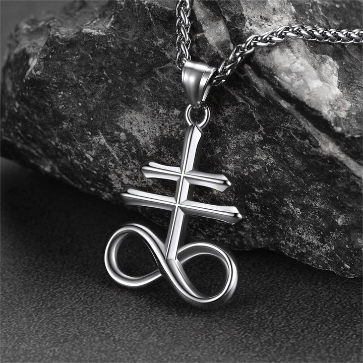 Church of Satan Leviathan Cross Necklace Pendant for Men