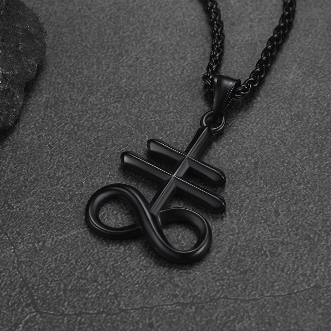 Church of Satan Leviathan Cross Necklace Pendant for Men