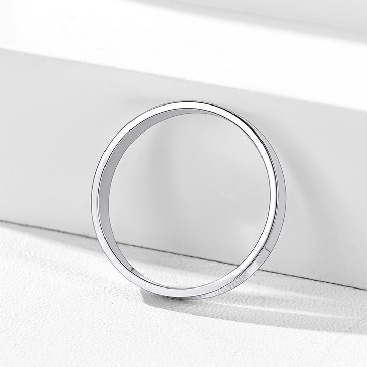 925 Sterling Silver Custom Simple Band Ring for Couples, 3mm/5mm