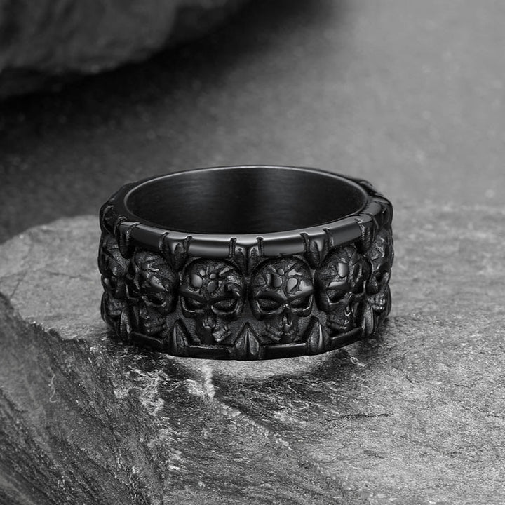 Skull Evil Teeth Stainless Steel Ring For Men