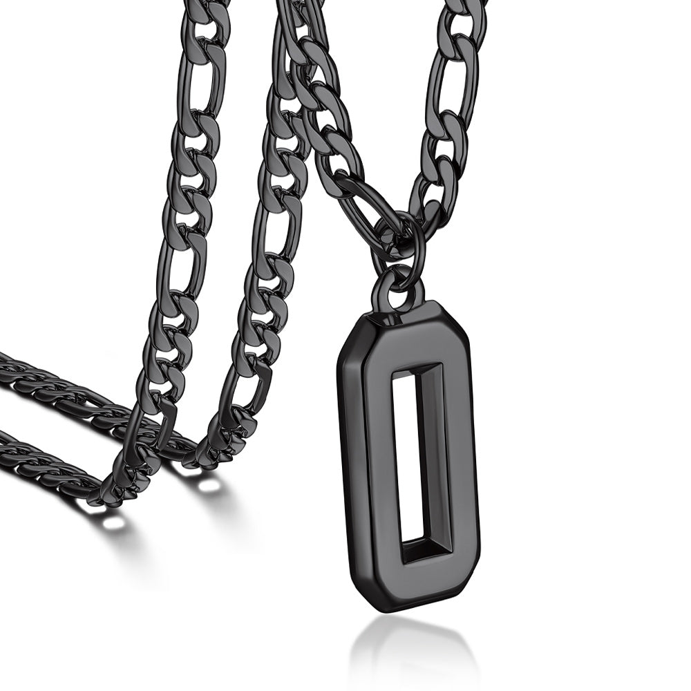 Sports Jersey Number Pendant Necklace with Figaro Chain for Men Boys