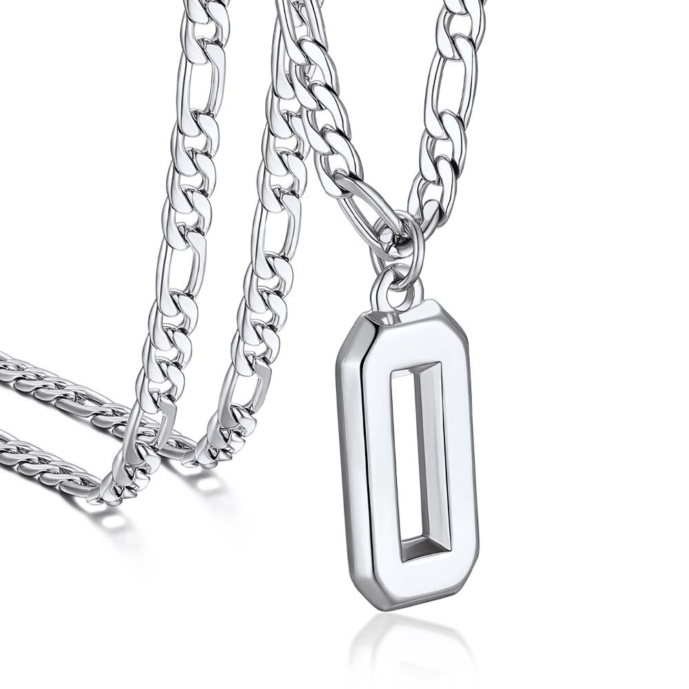 Sports Jersey Number Pendant Necklace with Figaro Chain for Men Boys