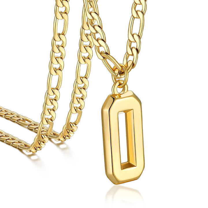Sports Jersey Number Pendant Necklace with Figaro Chain for Men Boys