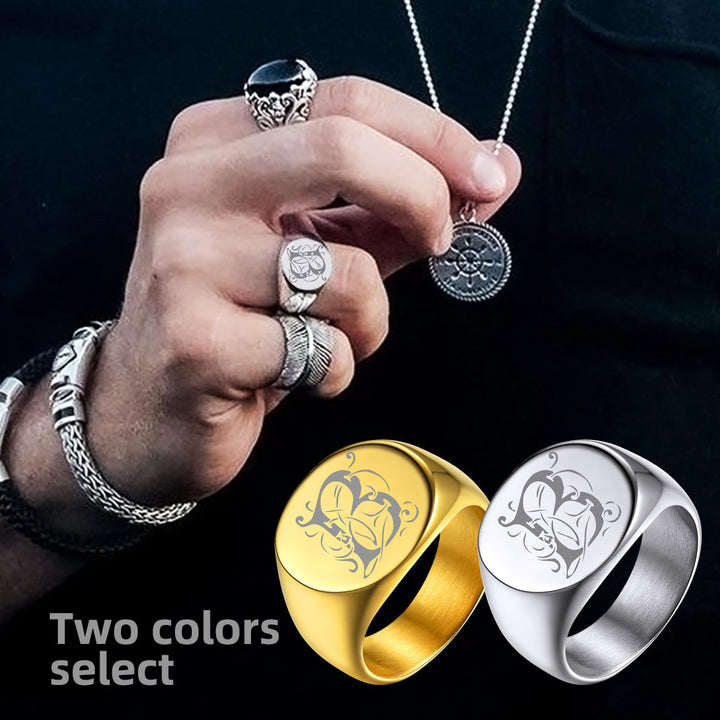 Customized Statement Signet Ring Gifts for Men