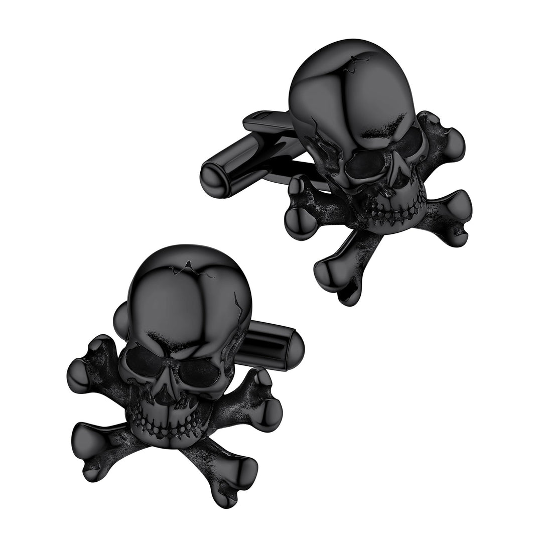 Skull Cufflinks With Pirate Crossbones For Men