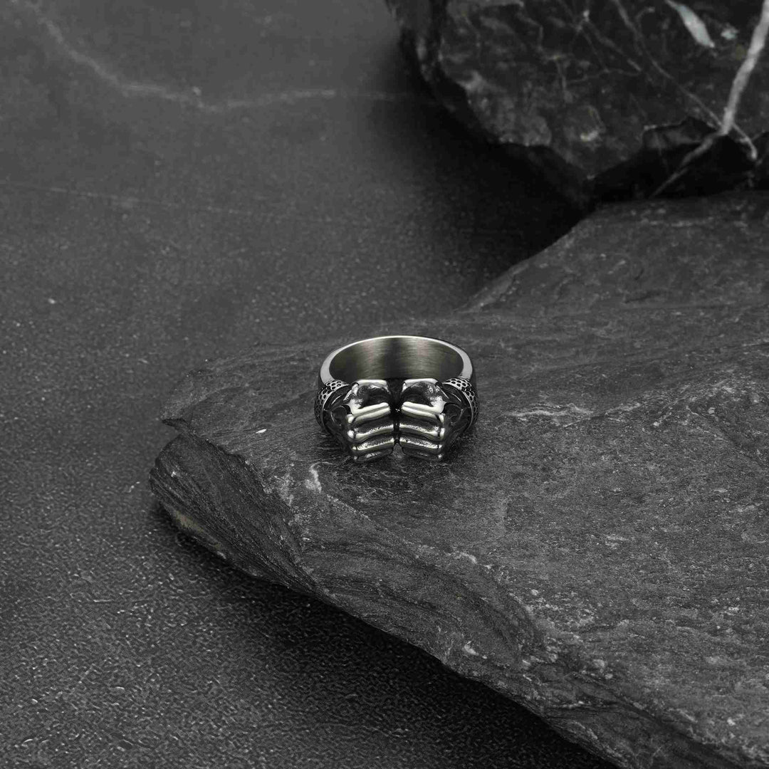 Punk Rock Stainless Steel Boxing Fist Ring for Men