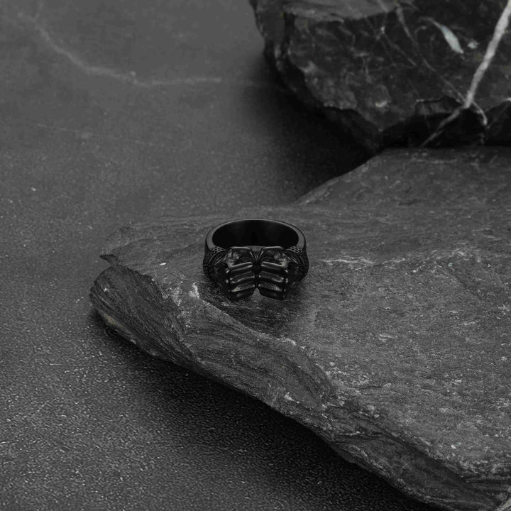 Punk Rock Stainless Steel Boxing Fist Ring for Men