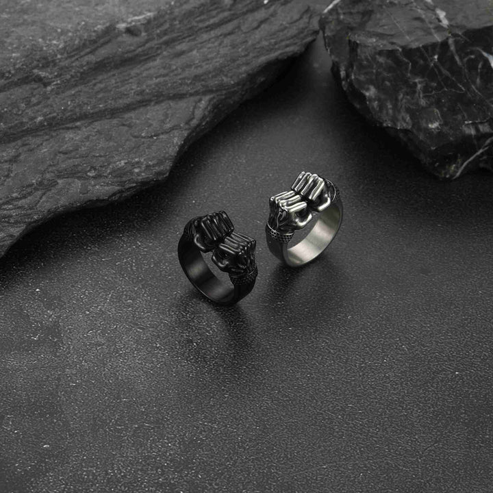 Punk Rock Stainless Steel Boxing Fist Ring for Men