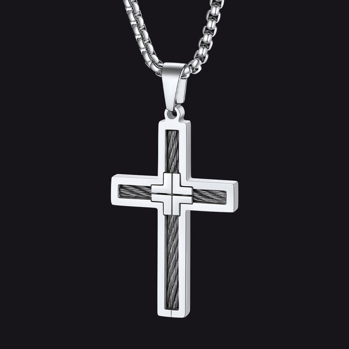 Christian Cross Necklace Pendant for Men