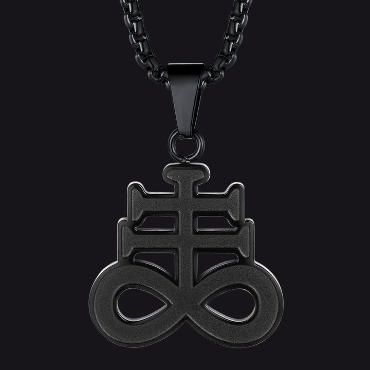 Satanic Leviathan Cross Necklace For Men