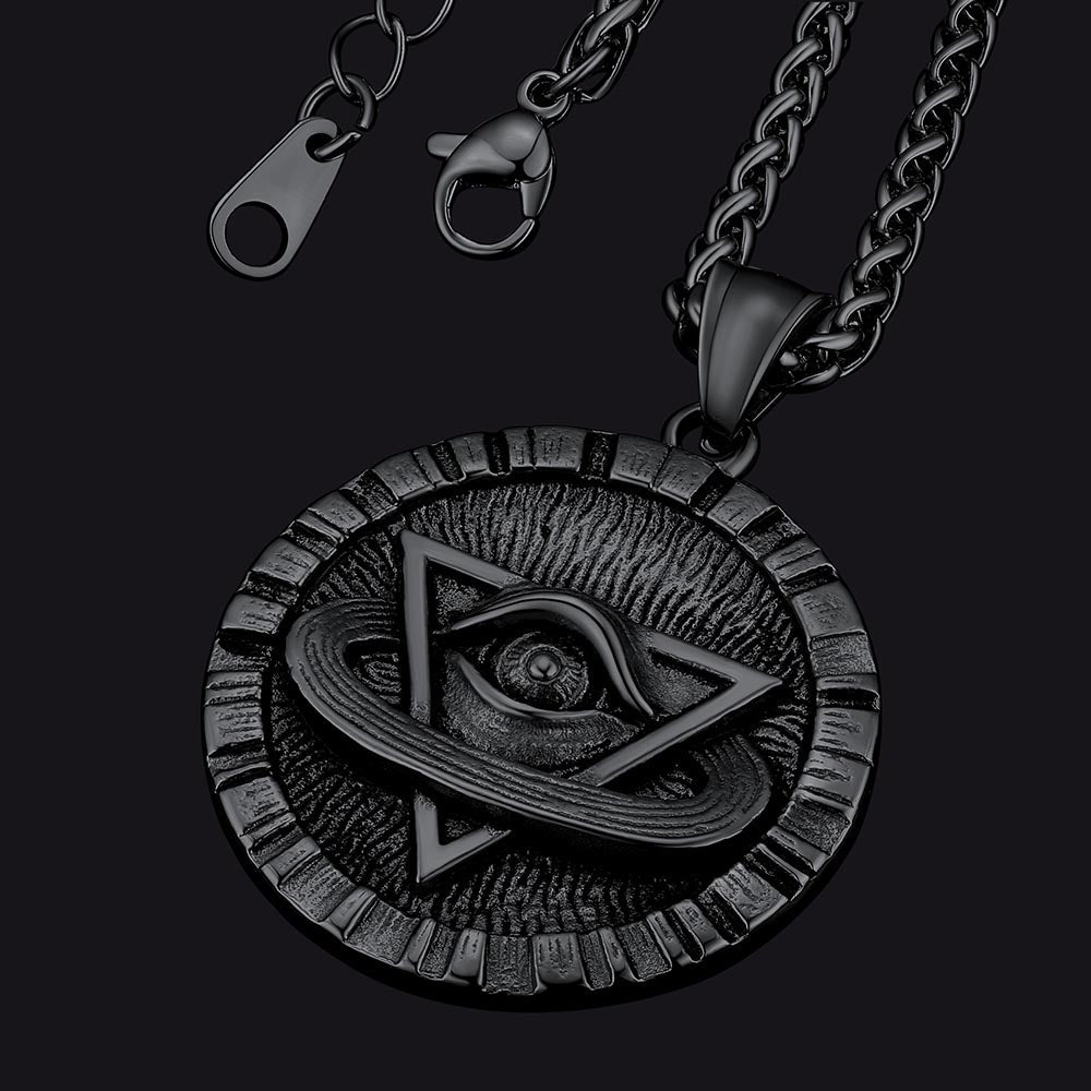 Triangle All-Seeing Eye Necklace Providence Pendant for Men