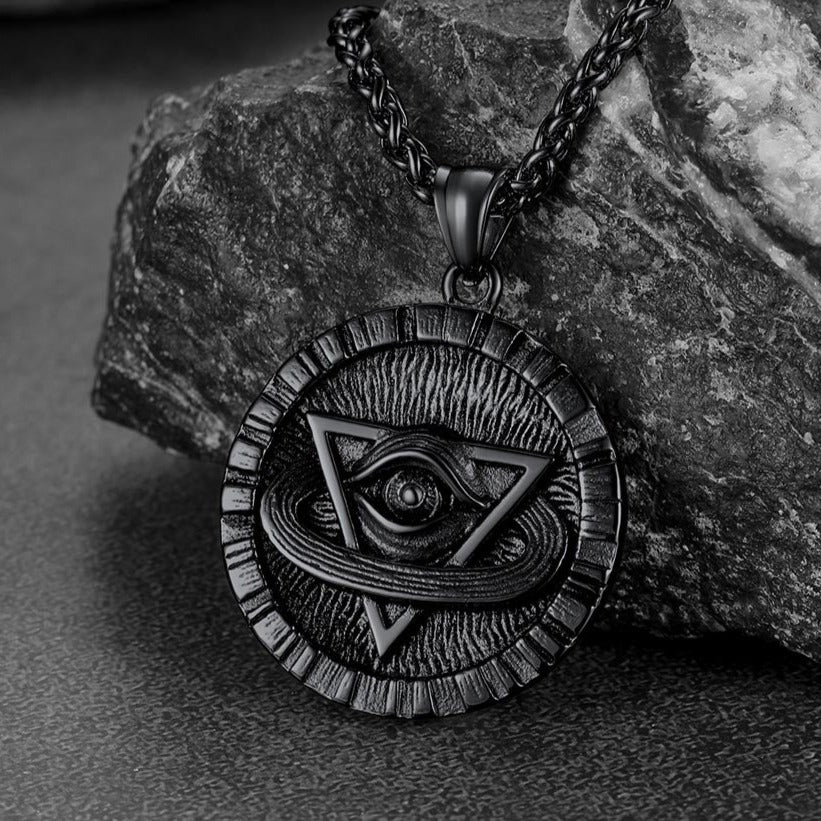 Triangle All-Seeing Eye Necklace Providence Pendant for Men