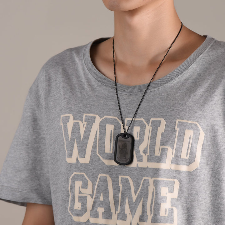Custom Engraved Saint Christopher Dog Tag Necklace For Men